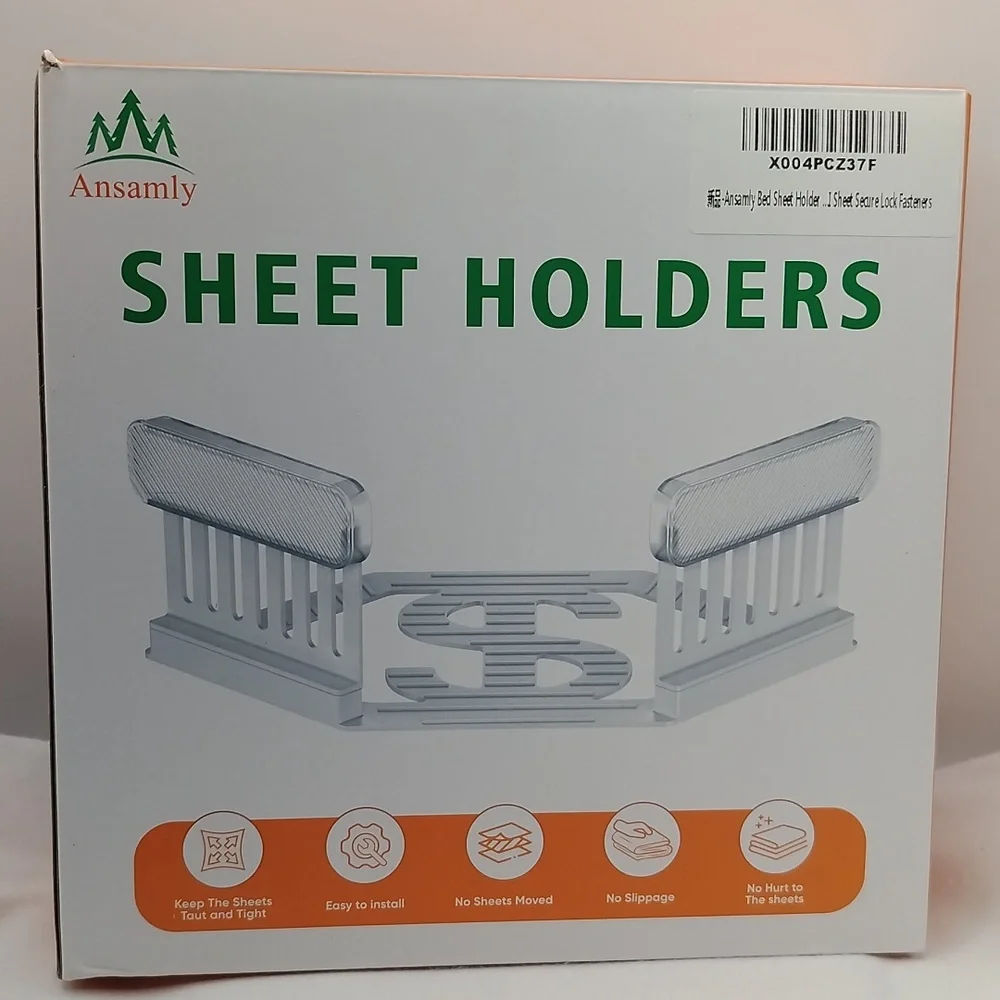 Bed Sheet Holders Adjustable Fitted Sheet Grippers Locks NEW *Open Box*
